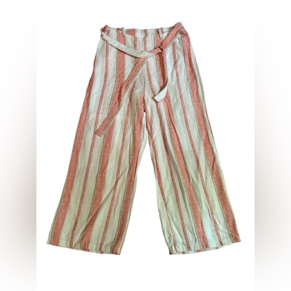 Paisley lane Striped Ruffle Crop Top and Pants Set size:8 - Picture 2 of 6